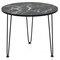 Round Coffee Table with Thickened Tabletop and Metal Tripod Legs